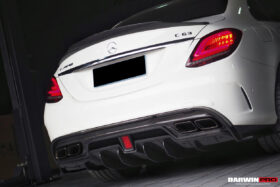 DarwinPRO 2015-2021 Mercedes Benz W205 C63 S AMG Sedan IMP Performance Carbon Fiber Rear Diffuser with Caps - image 2