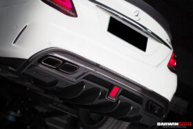 DarwinPRO 2015-2021 Mercedes Benz W205 C63 S AMG Sedan IMP Performance Carbon Fiber Rear Diffuser with Caps - image 3