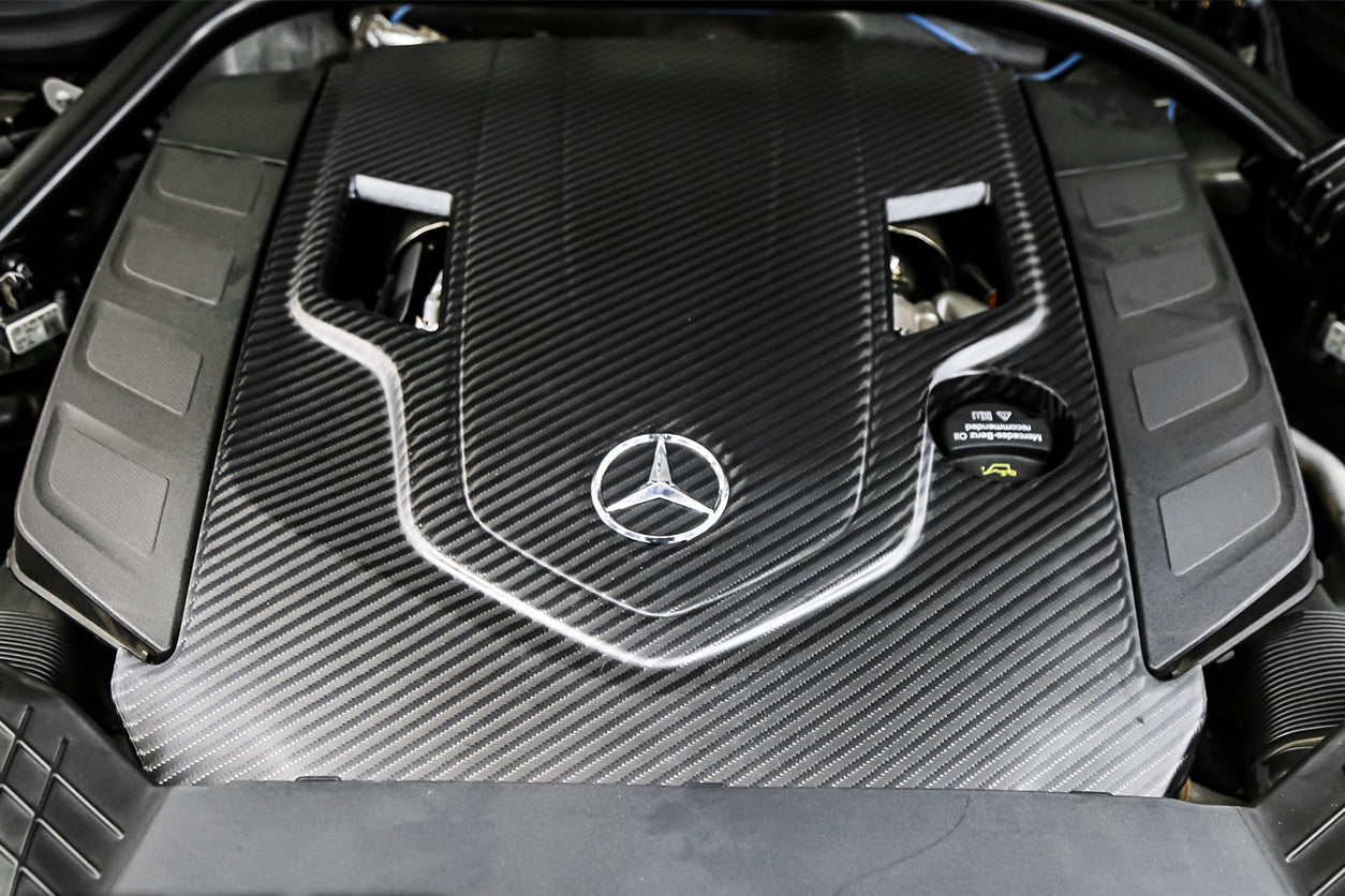DarwinPRO 2019-2023 Mercedes Benz W464 G Wagon Dry Carbon Fiber Engine Cover Replacement Fits G500, G550