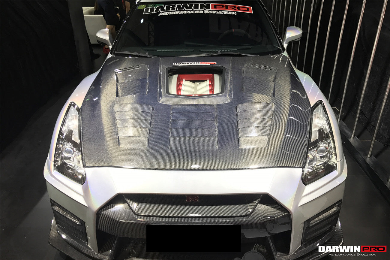 DarwinPro Aerodynamics DarwinPRO GTR R35 CBA DBA IMP Performance Carbon Fiber Hood - Image 2