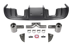 DarwinPRO 2016-2025 Porsche 718 Cayman Boxster GT4RS Style Autoclave Carbon Fiber Rear Diffuser Lip With Winglets And Exhaust Tips - image 7