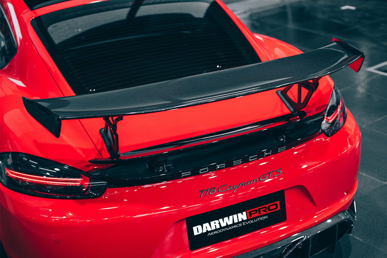 DarwinPro Aerodynamics DarwinPRO 718 981 Cayman Boxster BKSS Style Carbon Fiber Trunk Spoiler