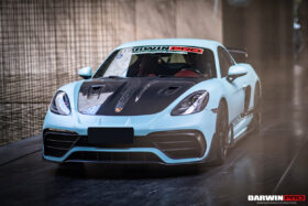 DarwinPRO 2021-2025 Porsche 718 Cayman And Boxster Stuttmate Part Carbon Fiber Front Bumper With ACC Hole - image 6