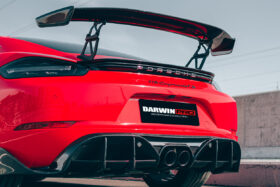 DarwinPro Aerodynamics DarwinPRO 718 Cayman And Boxster Stuttmate Carbon Fiber Rear Diffuser - Image 3