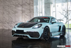 DarwinPRO 2021-2025 Porsche 718 Cayman And Boxster Stuttmate Part Carbon Fiber Front Bumper With ACC Hole - image 7
