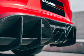 DarwinPro Aerodynamics DarwinPRO 718 Cayman And Boxster Stuttmate Carbon Fiber Rear Diffuser - Image 5