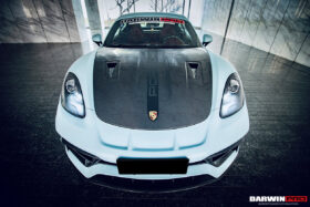 DarwinPRO 2021-2025 Porsche 718 Cayman And Boxster Stuttmate Part Carbon Fiber Front Bumper With ACC Hole - image 2