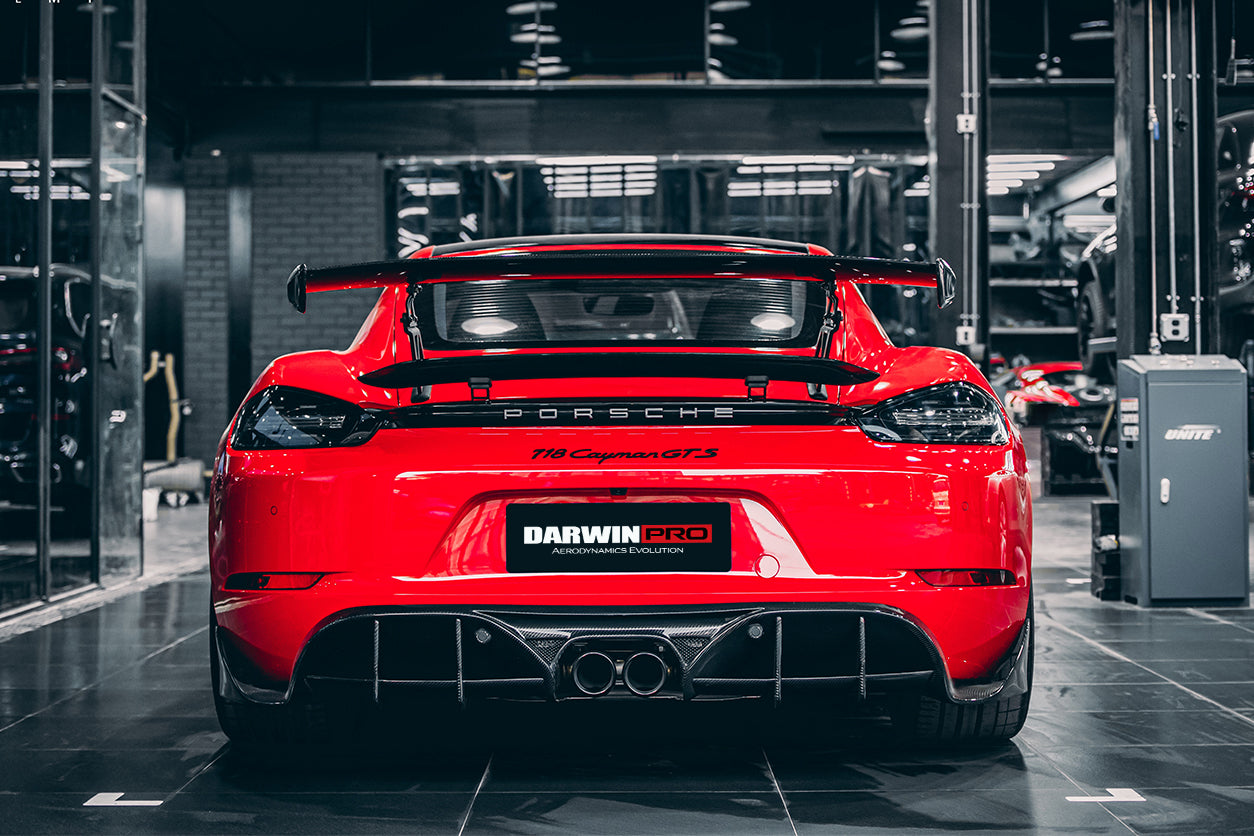 DarwinPro Aerodynamics DarwinPRO 718 Cayman And Boxster Stuttmate Carbon Fiber Rear Diffuser - Image 2
