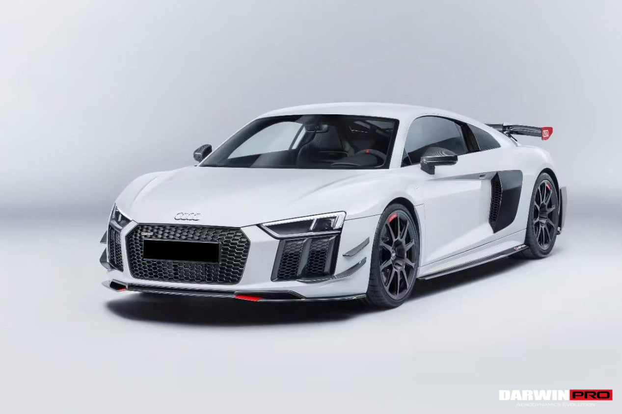 DarwinPro Aerodynamics DarwinPRO R8 GEN2 Coupe&Spyder Performance Parts Style Dry Carbon Fiber Side Skirts - Image 2