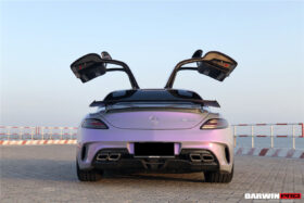 DarwinPRO 2010-2015 Mercedes Benz W197 SLS AMG BKSS Style Carbon Fiber Trunk Spoiler - image 2