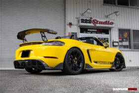 DarwinPro Aerodynamics DarwinPRO 718 981 Cayman Boxster BKSS Style Carbon Fiber Trunk Spoiler - Image 9