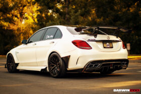 DarwinPRO 2015-2021 Mercedes Benz W205 C63 S AMG Sedan IMP Performance Carbon Fiber Rear Diffuser with Caps - image 7