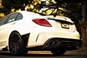 DarwinPRO 2015-2018 Mercedes Benz W205 C63 S AMG Sedan IMP Performance Carbon Fiber Rear Caps - image 2