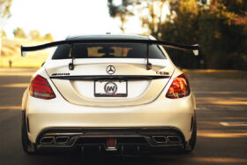 DarwinPRO 2015-2021 Mercedes Benz W205 C63 S AMG Sedan IMP Performance Carbon Fiber Rear Diffuser with Caps - image 9