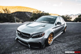 DarwinPRO 2015-2021 Mercedes Benz W205 C63 S AMG Sedan IMP Performance Partial Carbon Fiber front bumper - image 4
