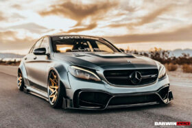 DarwinPRO 2015-2021 Mercedes Benz W205 C63 S AMG Sedan IMP Performance Partial Carbon Fiber front bumper - image 3