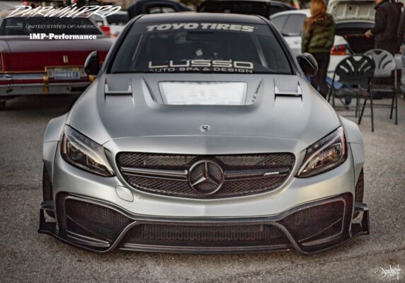DarwinPRO 2015-2021 Mercedes Benz W205 C63 S AMG Sedan IMP Performance Partial Carbon Fiber front bumper