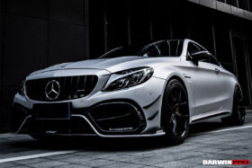 DarwinPRO 2015-2021 Mercedes Benz W205 C63 C63S AMG Coupe IMP Performance Partial Carbon Fiber Front Bumper With Canards - image 9