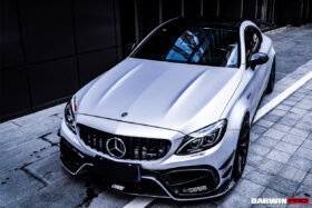 DarwinPRO 2015-2021 Mercedes Benz W205 C63 C63S AMG Coupe IMP Performance Partial Carbon Fiber Front Bumper With Grille & Canards - image 5