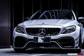 DarwinPRO 2015-2021 Mercedes Benz W205 C63 C63S AMG Coupe IMP Performance Partial Carbon Fiber Front Bumper With Canards - image 6