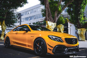 DarwinPRO 2015-2021 Mercedes Benz W205 C63 C63S AMG Coupe IMP Performance Partial Carbon Fiber Front Bumper With Grille & Canards - image 9
