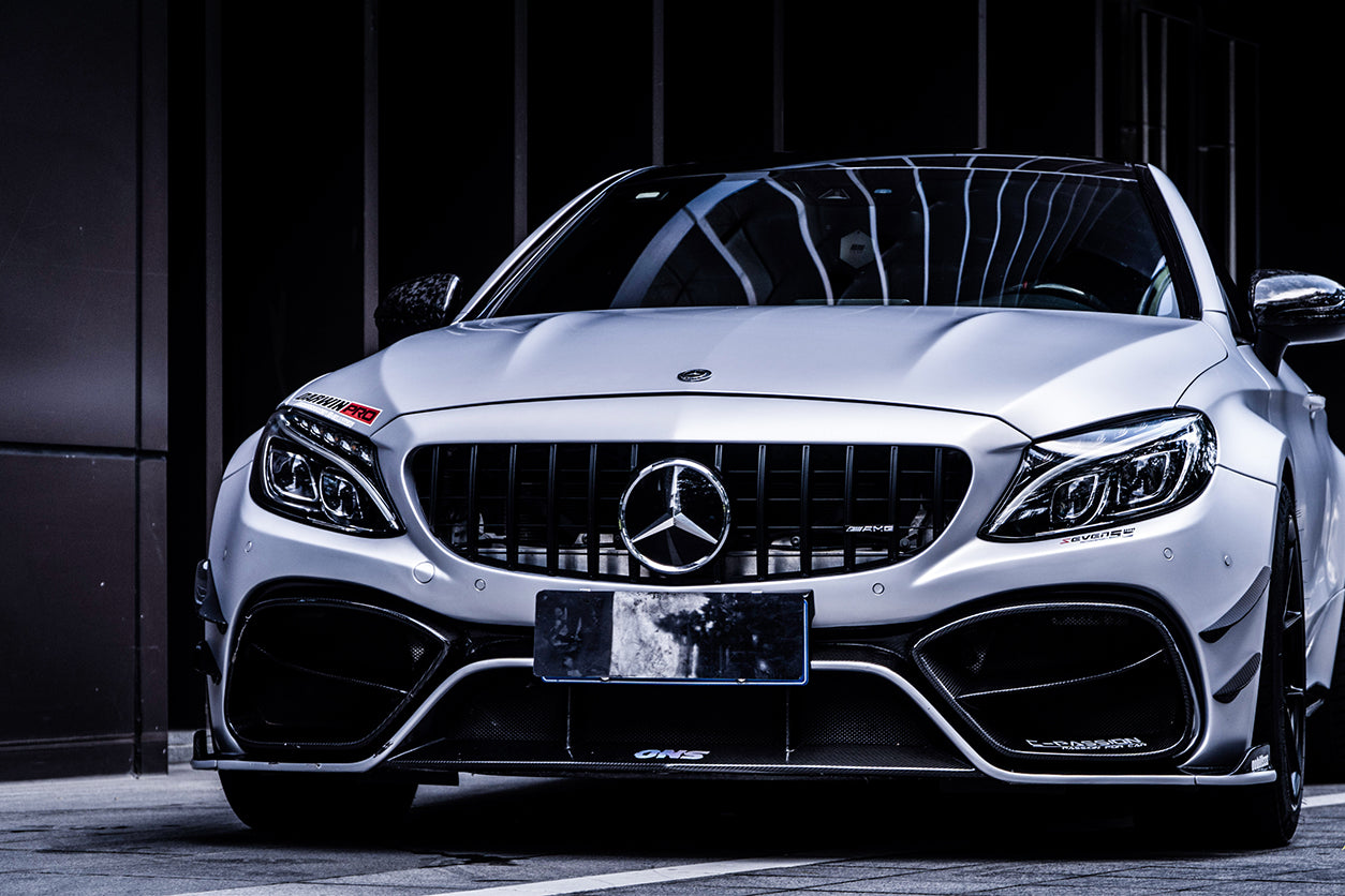 DarwinPRO 2015-2021 Mercedes Benz W205 C63 C63S AMG Coupe IMP Performance Partial Carbon Fiber Front Bumper With Grille & Canards