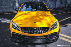 DarwinPRO 2015-2021 Mercedes Benz W205 C63 C63S AMG Coupe IMP Performance Partial Carbon Fiber Front Bumper With Grille & Canards - image 7