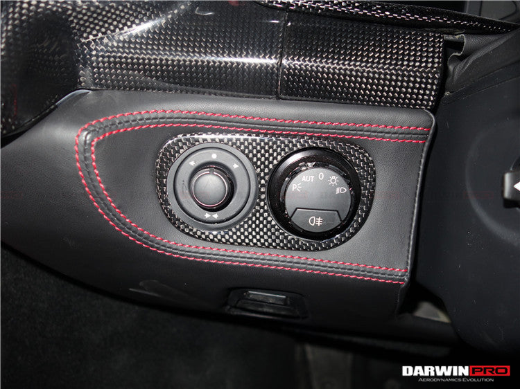 DarwinPro Aerodynamics DarwinPRO 458 Dry Carbon Fiber Light Switch Cover DarwinPRO (OE) Fits Italia, Spider, Speciale for