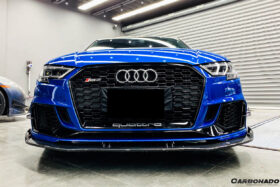 DarwinPRO 2017-2020 Audi RS3 8V.2 Sedan And Sportback BKSS Style Carbon Fiber Front Canards - image 3