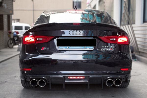DarwinPRO 2013-2016 Audi S3 & A3 Sline Sedan BKSS Style Rear Diffuser with LED Light