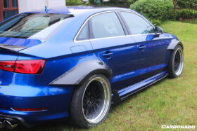 DarwinPRO 2017-2020 Audi RS3 8V.2 Sedan Only BKSS Style Carbon Fiber Side Skirts Under Board - image 2