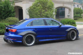 DarwinPRO 2017-2020 Audi RS3 8V.2 Sedan Only BKSS Style Carbon Fiber Side Skirts Under Board - image 5