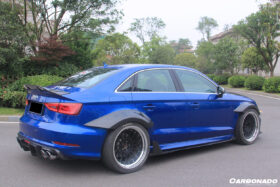 DarwinPRO 2017-2020 Audi RS3 8V.2 Sedan Only BKSS Style Carbon Fiber Side Skirts Under Board - image 7