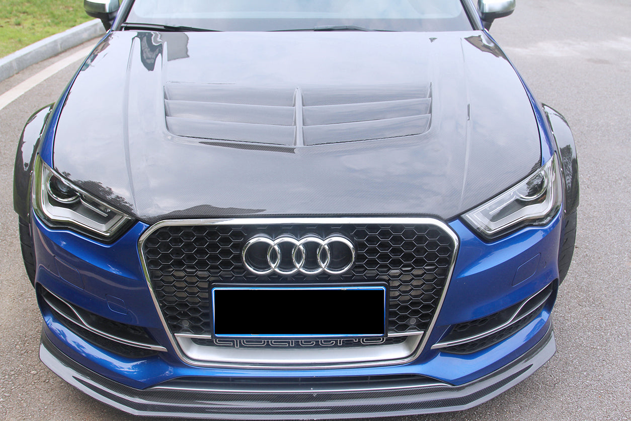 DarwinPRO 2013-2016 Audi S3 & A3 Sline 8V.1 Sedan and Sportback BKSS Style Front Lip with Under Board