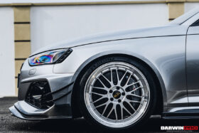 DarwinPRO 2020-2024 Audi RS4 B9.5 BKSS Style Carbon Fiber Front Bumper Canards - image 5