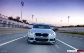 DarwinPRO 2013-2019 BMW 3 Series F30 F35 M-Tech GV Style Carbon Fiber Front Lip With Caps - image 7