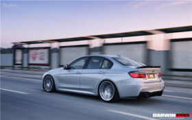 DarwinPRO 2013-2019 BMW 3 Series F30 F35 M-Tech GV Style Carbon Fiber Rear Lip with undertray - image 5