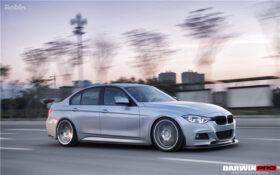 DarwinPRO 2013-2019 BMW 3 Series F30 F35 M-Tech GV Style Carbon Fiber Front Lip With Caps - image 9