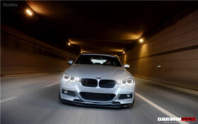 DarwinPRO 2013-2019 BMW 3 Series F30 F35 M-Tech GV Style Carbon Fiber Front Lip With Caps - image 10