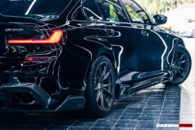 DarwinPRO 2019-2022 BMW 3 Series G20 G28 BKSS Style Carbon Fiber Rear Diffuser (For QUAD Exhaust tips) - image 3