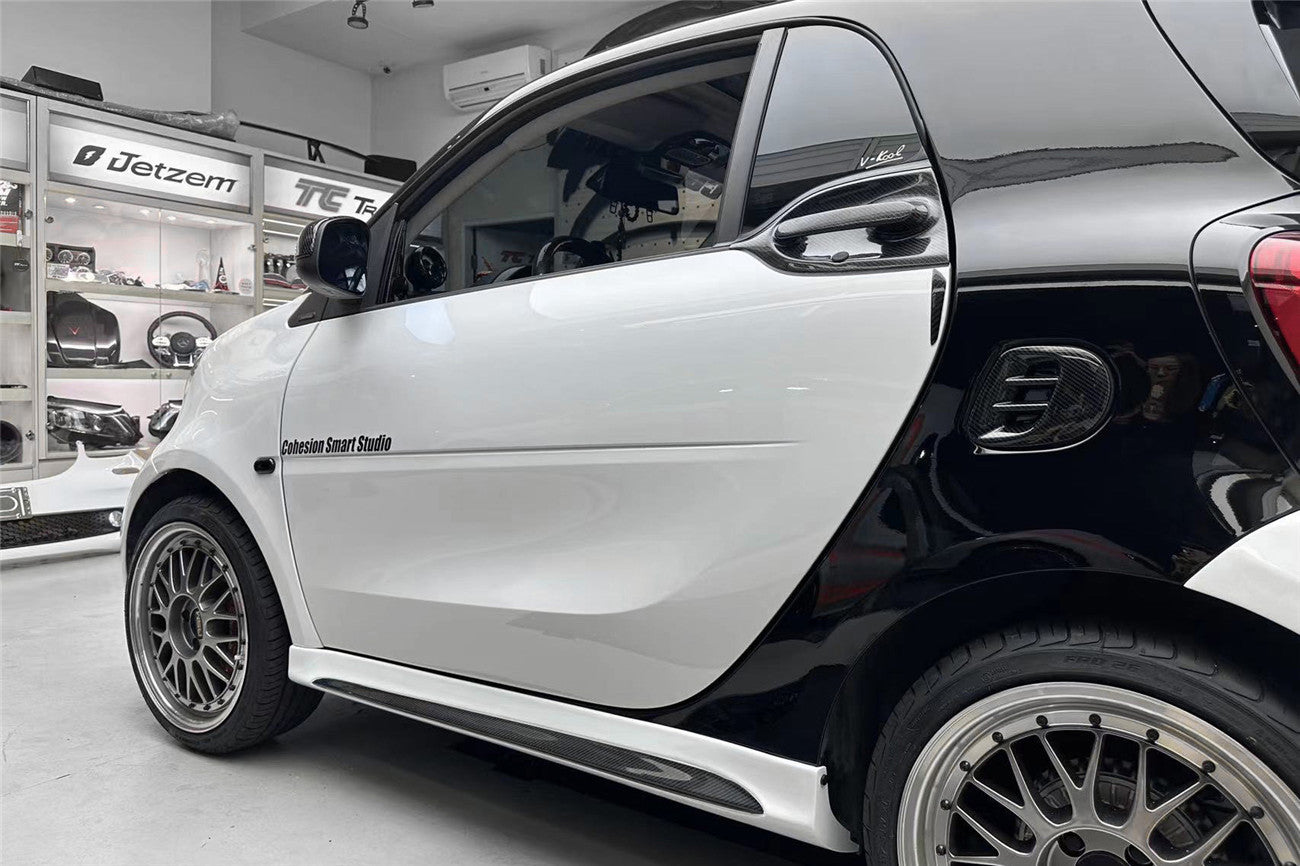 DarwinPRO 2016-2022 Mercedes Benz Smart Fortwo 453 Partial Carbon Fiber Side Skirts DarwinPRO (BKSS)