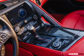 DarwinPRO 2013-2019 Corvette C7 Z06 Grandsport Dry Carbon Fiber Interior Automatic Manual Control Gear Shift Panel Cover Trim - image 8