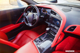 DarwinPRO 2013-2019 Corvette C7 Z06 Grandsport Dry Carbon Fiber Interior Cup Holder Cover Panel Trim - image 7