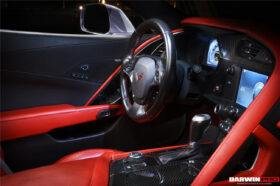 DarwinPRO 2013-2019 Corvette C7 Z06 Grandsport Dry Carbon Fiber Interior Door Panel Cover Trim - image 4