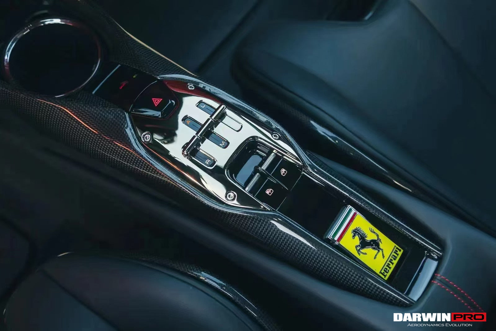 2022-2026 Ferrari 296 GTB GTS (Type F171) OE Style Dry Carbon Fiber Center Control Surround Panel Front End - detail 2
