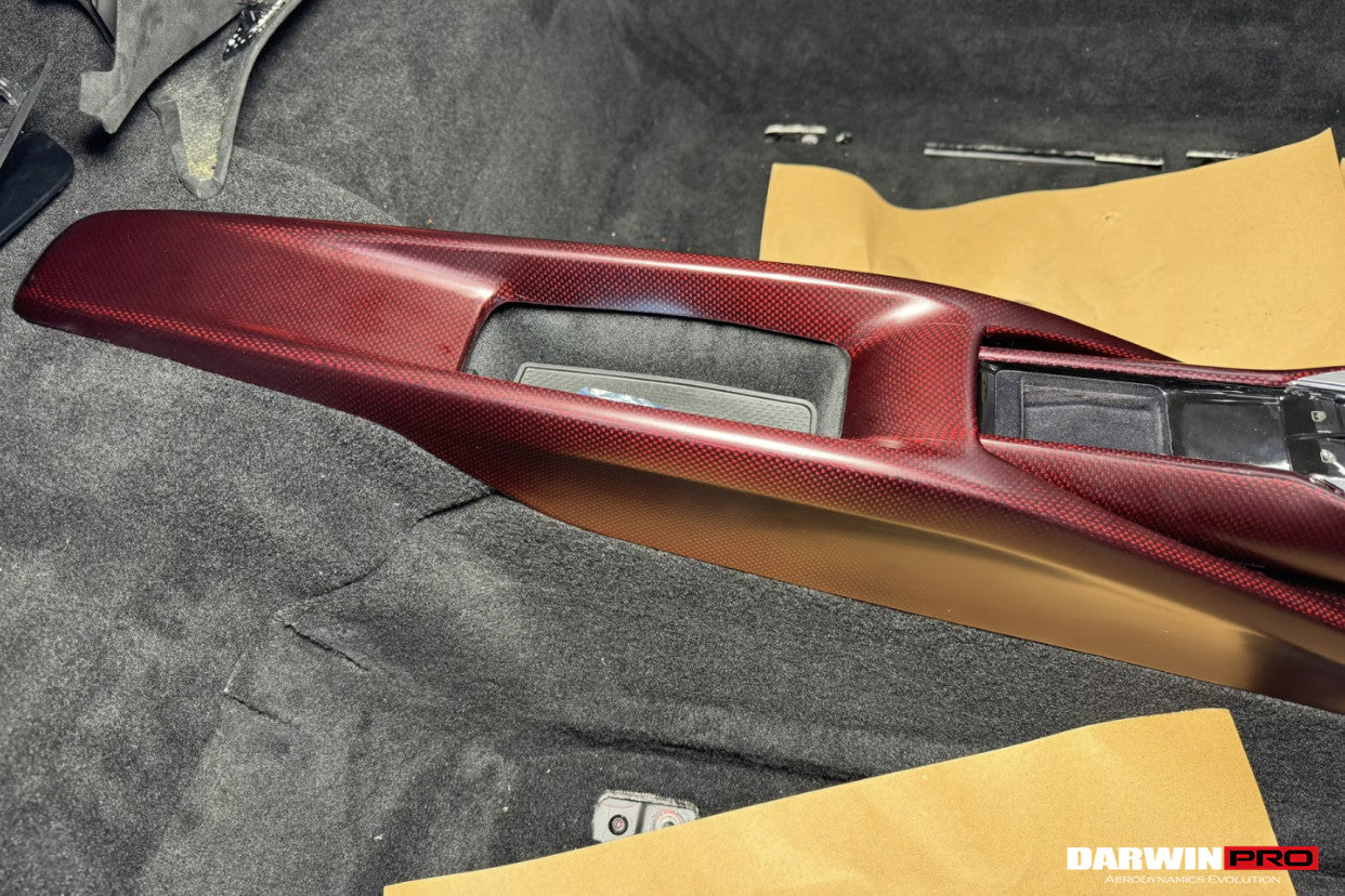 DarwinPro Aerodynamics DarwinPRO 296 GTB & GTS (Type F171) OE Style Dry Carbon Fiber Center Control Surround Panel Rear