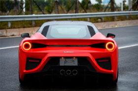 DarwinPRO 2010-2015 Ferrari 458 Italia Partial Carbon Fiber Rear Bumper And Fiber Trunk With Tail Light Cover DarwinPRO (BKSS Design) - image 1