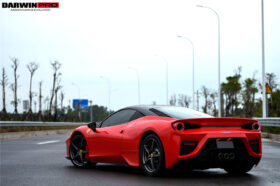 DarwinPRO 2010-2015 Ferrari 458 Italia Partial Carbon Fiber Rear Bumper And Fiber Trunk With Tail Light Cover DarwinPRO (BKSS Design) - image 4