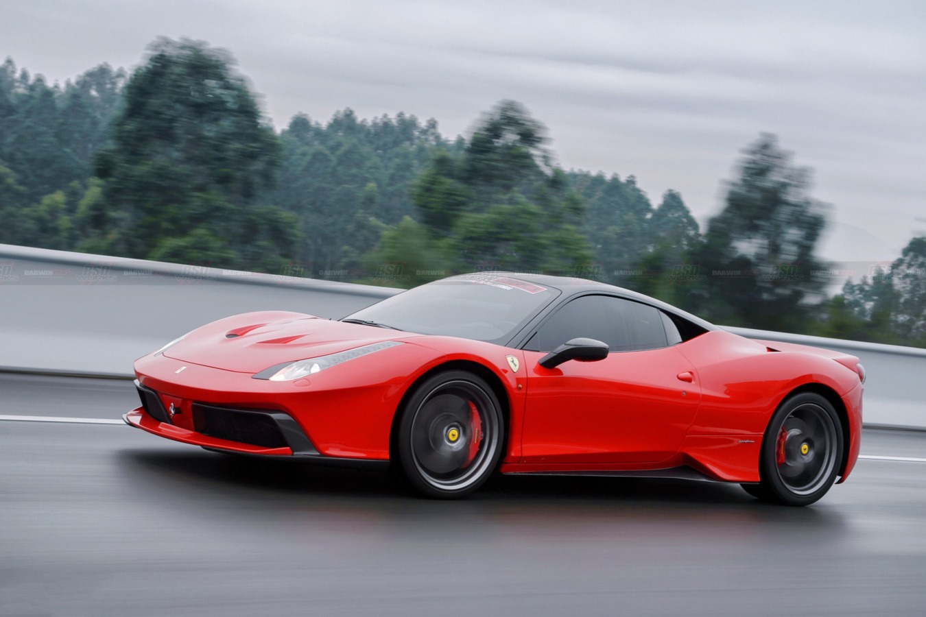 DarwinPRO 2010-2015 Ferrari 458 Italia and Spider BKSS Style Side Skirts DarwinPRO (BKSS Design)