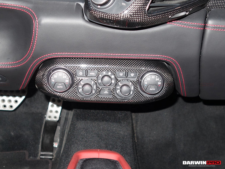 DarwinPro Aerodynamics DarwinPRO 458 Dry Carbon Fiber AC Control Panel Cover DarwinPRO (OE) Fits Italia, Spider, Speciale